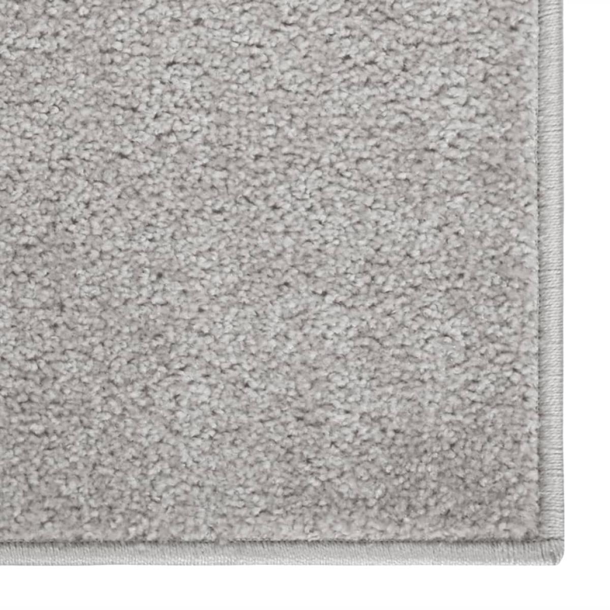 Alfombra de pelo corto gris claro 80x150 cm