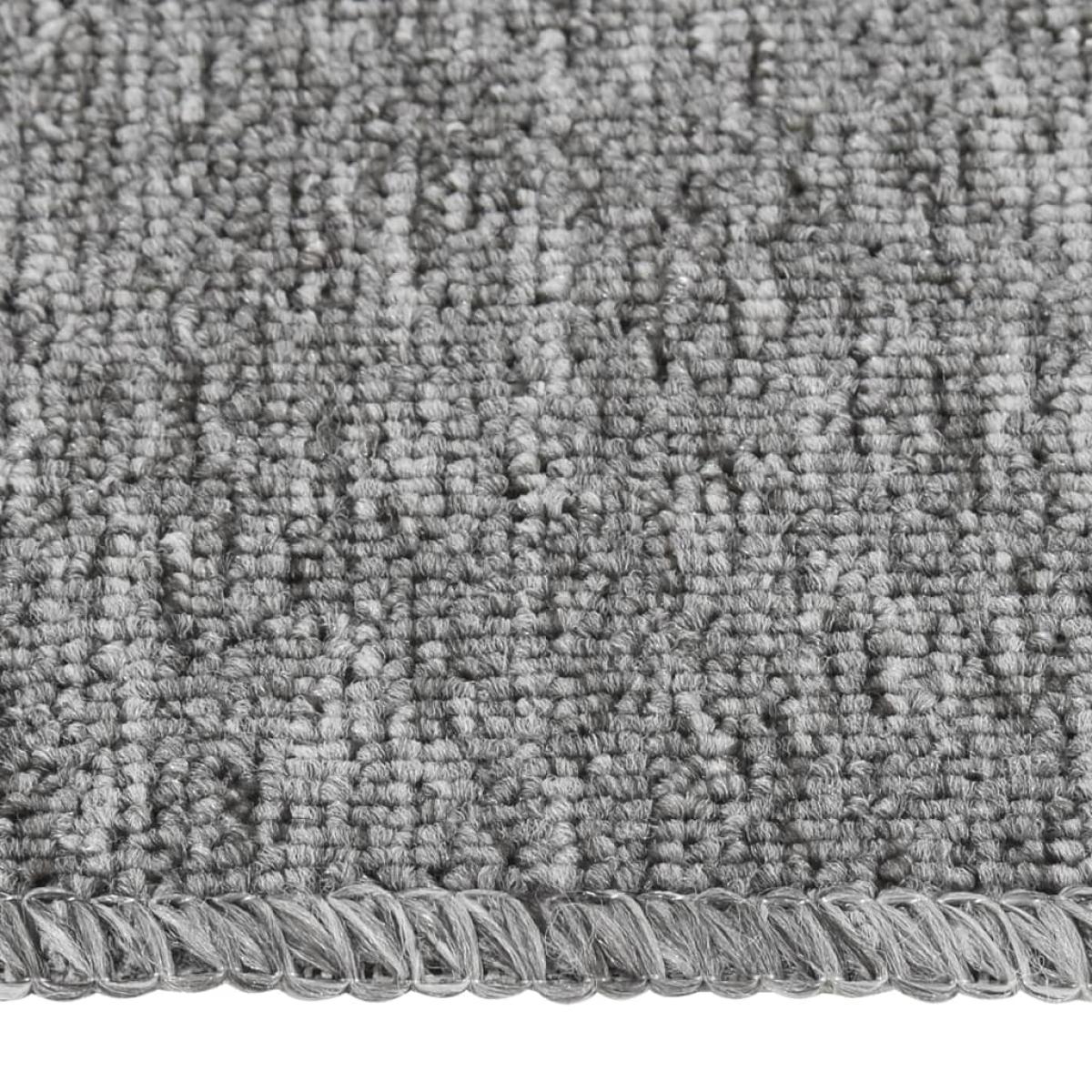Alfombrillas de escalera 15 uds gris rectangular 60x25 cm