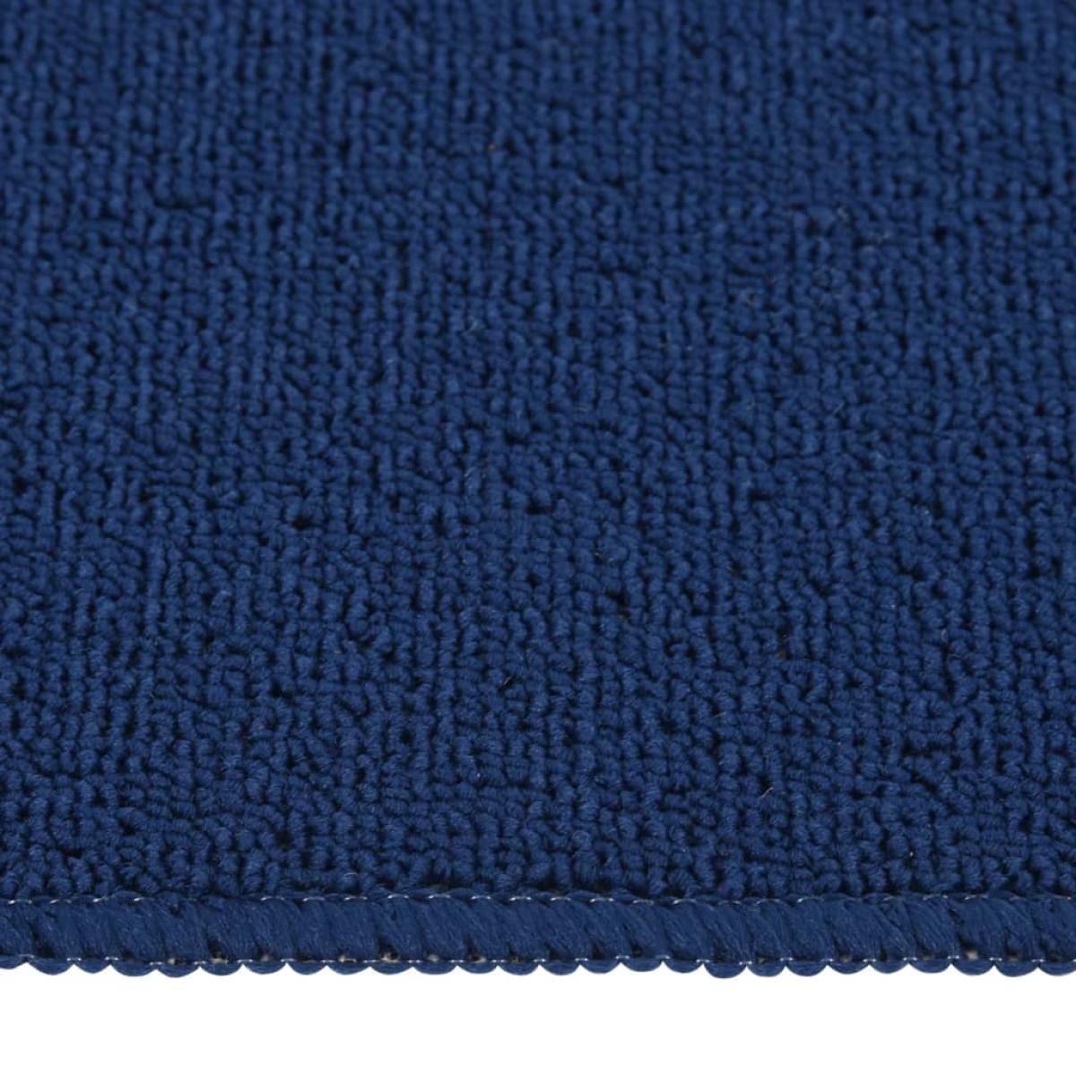 Alfombrilla de escalera 15 uds azul marino rectangular 75x20 cm