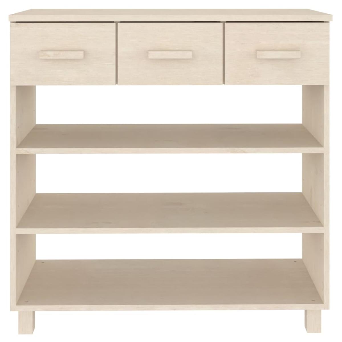 Mesa consola HAMAR madera maciza pino marrón miel 90x35x90 cm