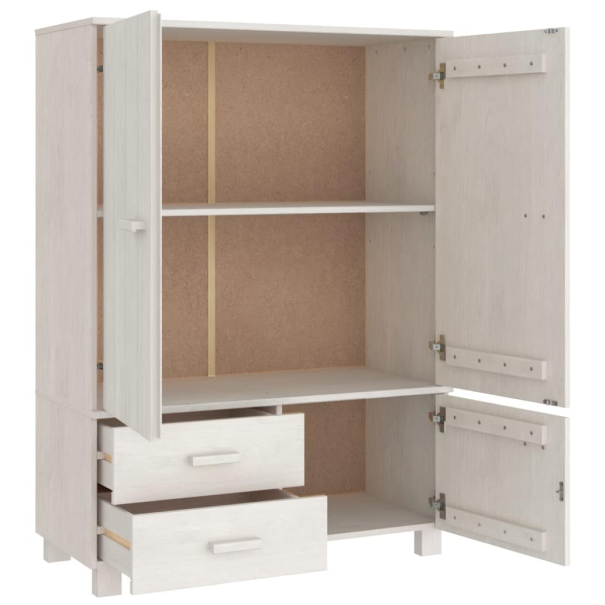 Armario HAMAR madera maciza de pino blanco 99x45x137 cm
