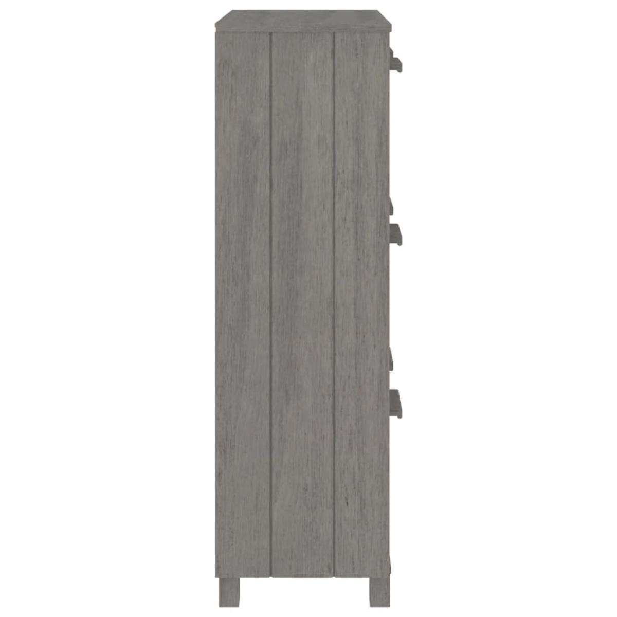 Zapatero HAMAR madera maciza pino gris claro 59,5x35x117 cm