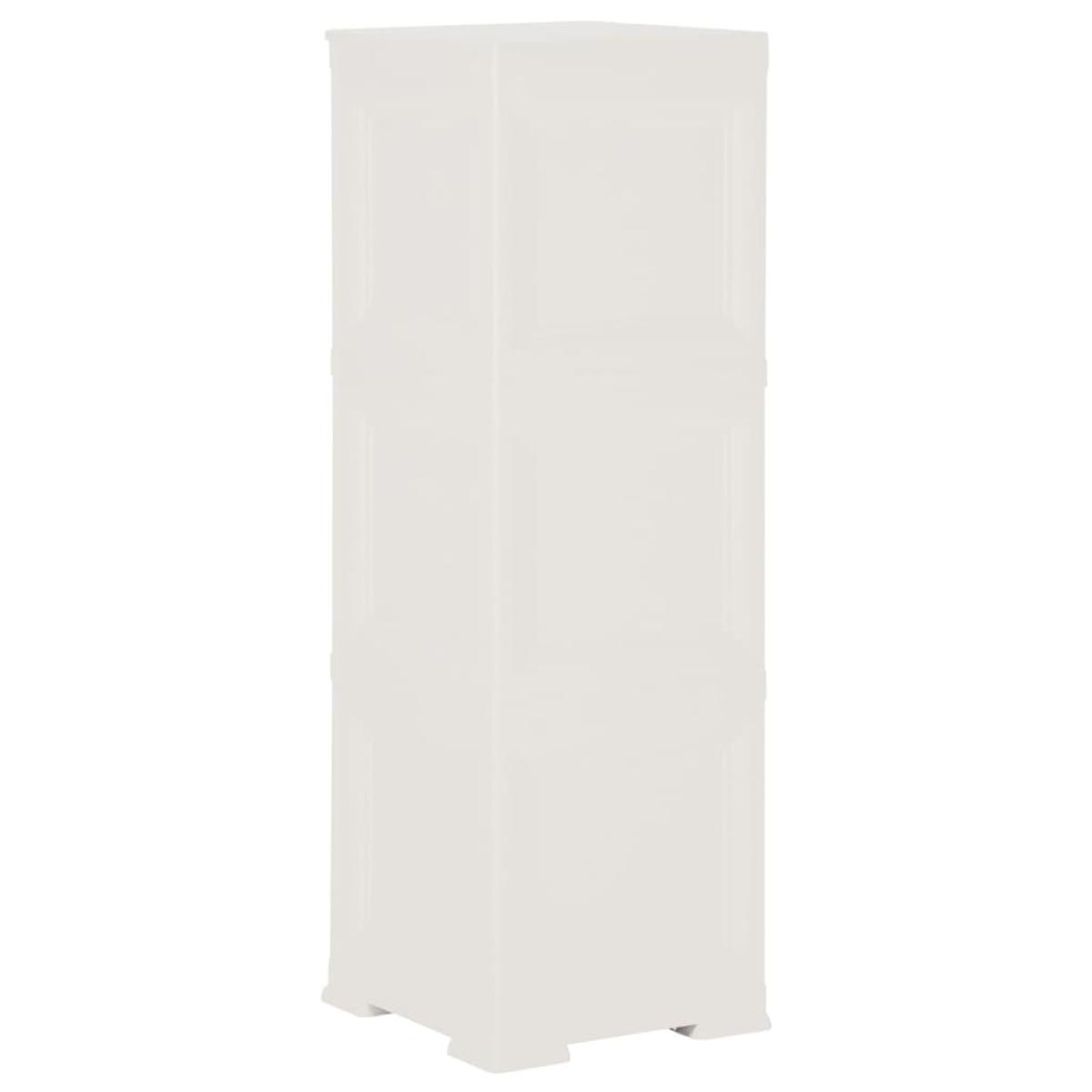 Armario de plástico diseño de madera blanco 40x43x125 cm