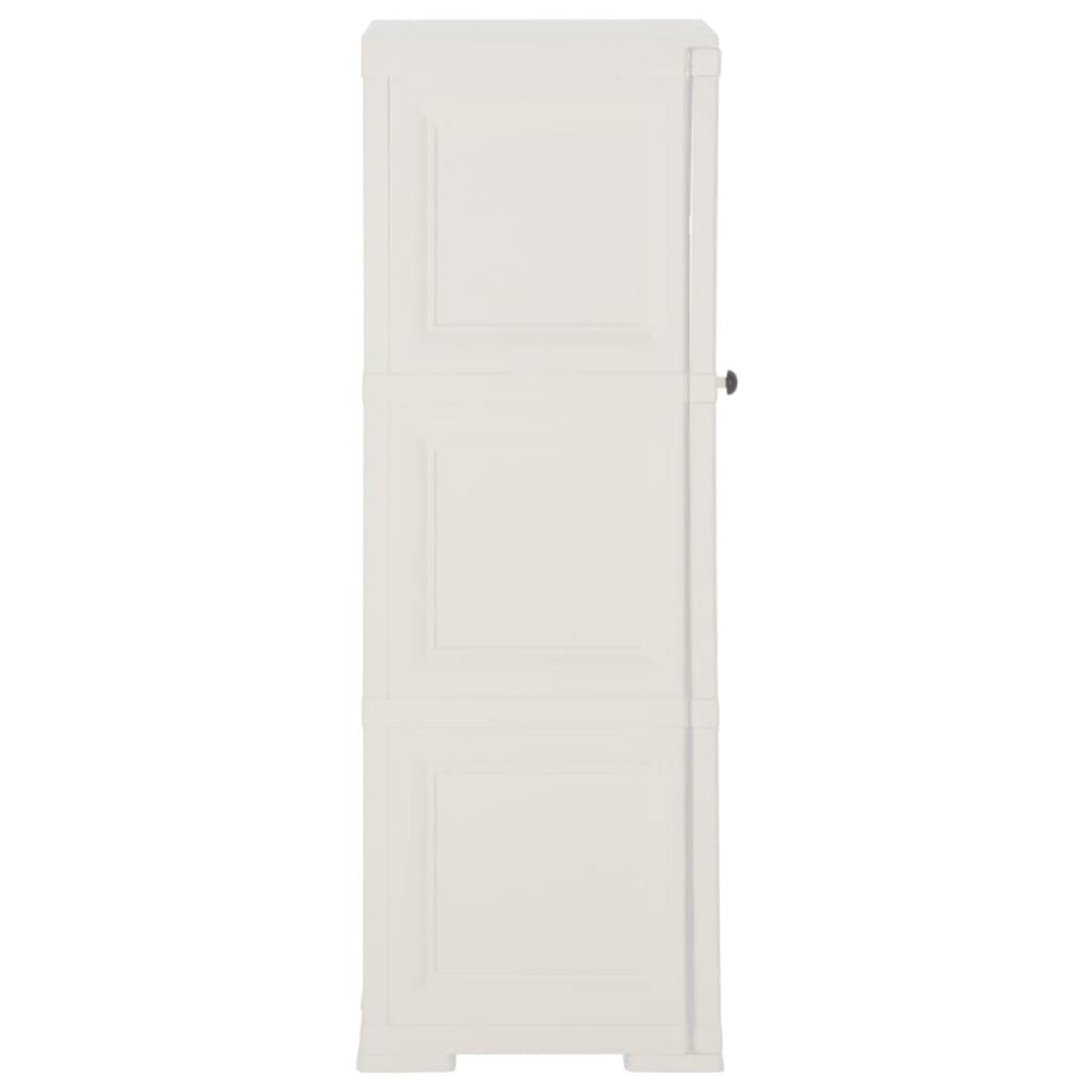 Armario de plástico diseño de madera blanco 40x43x125 cm