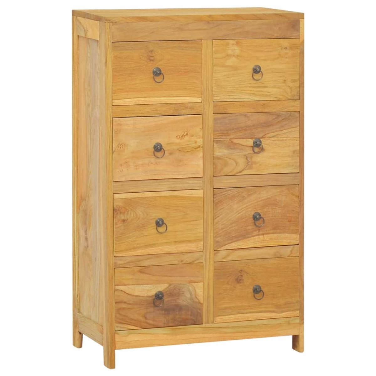 Cómoda de madera maciza de teca 55x30x90 cm