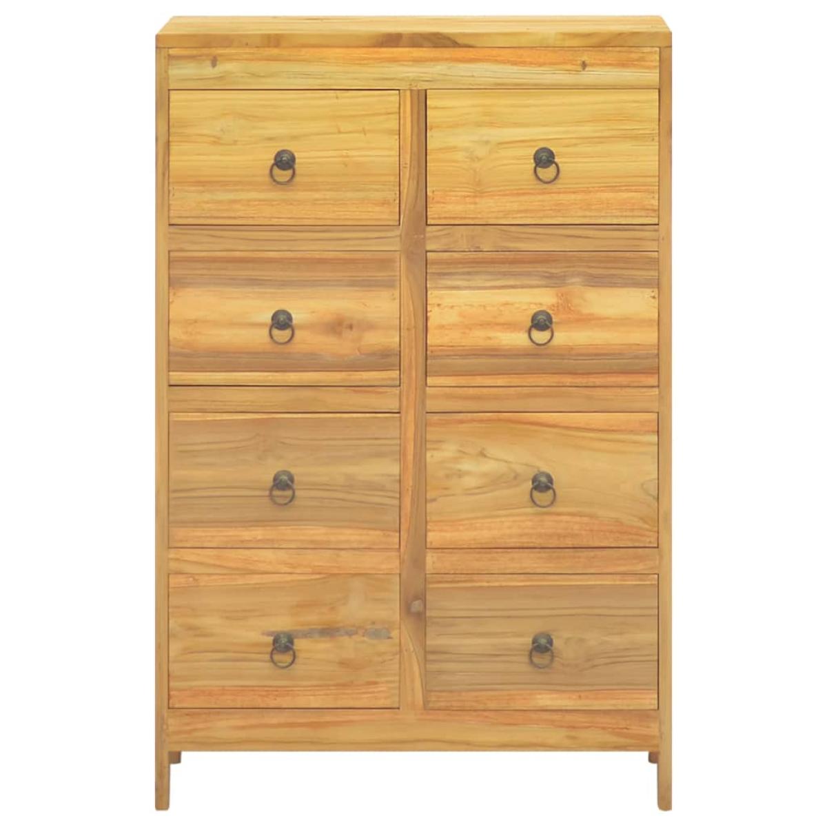 Cómoda de madera maciza de teca 55x30x90 cm