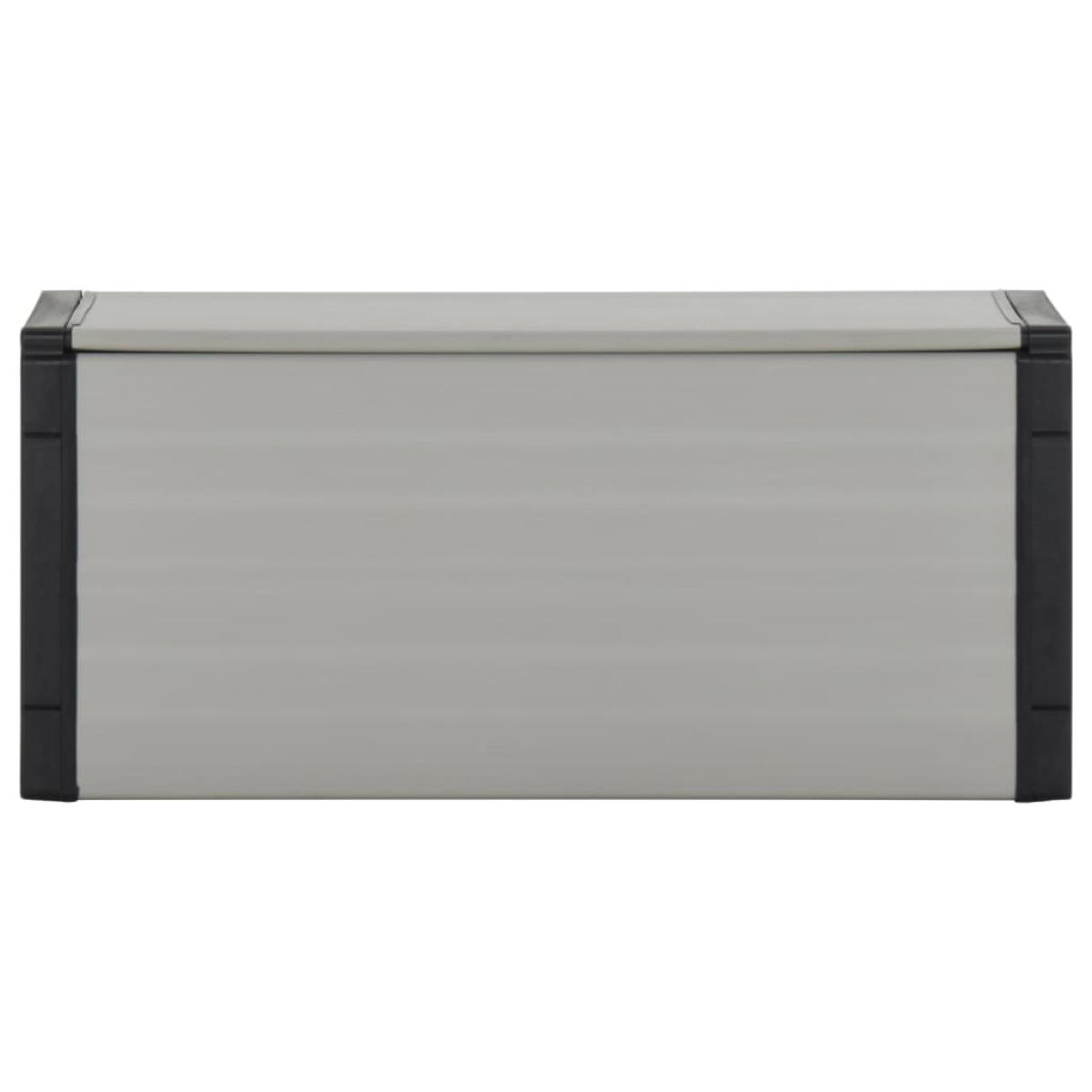 Baúl para desechos de jardín gris 85x34x40 cm