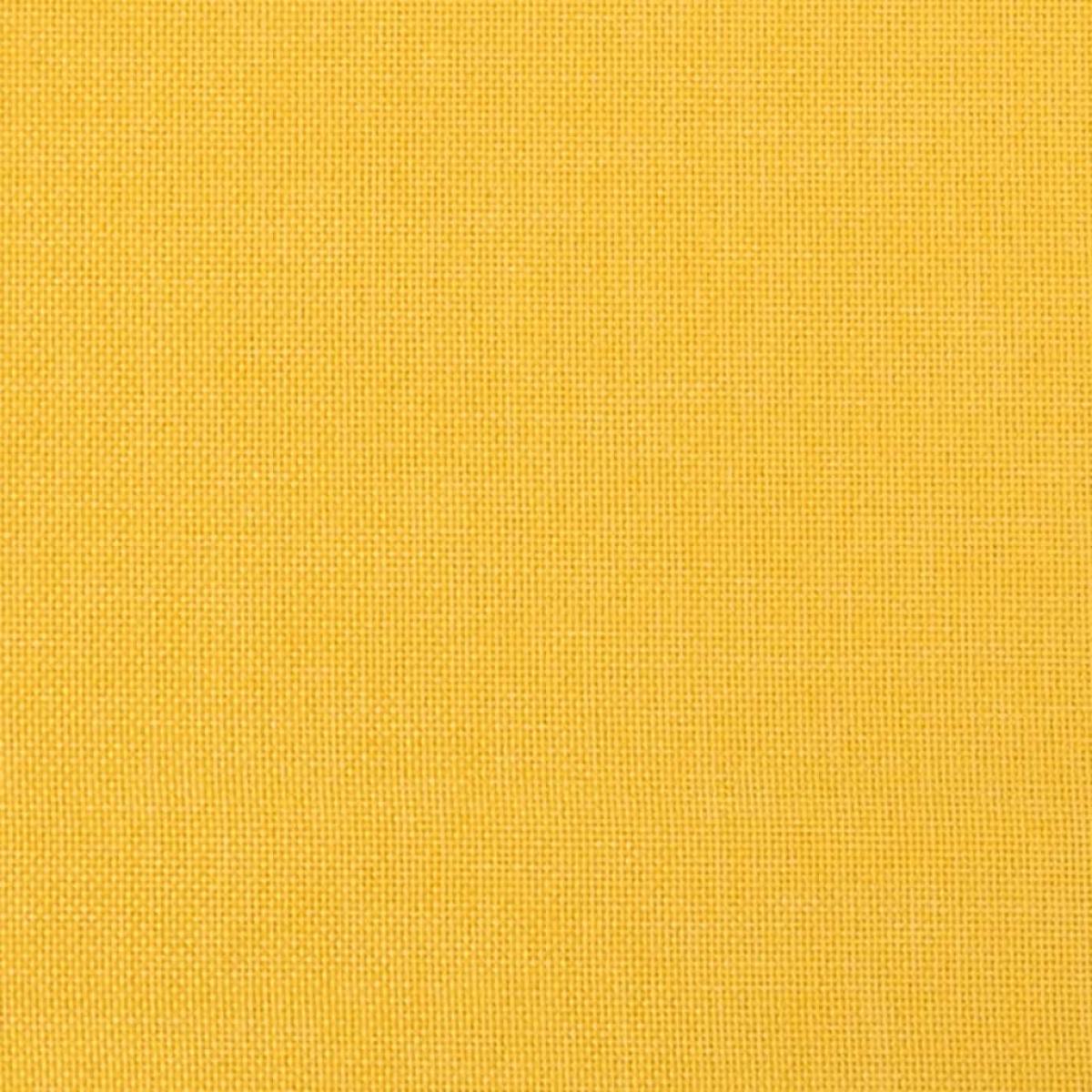 Reposapiés de tela amarillo mostaza 60x60x39 cm