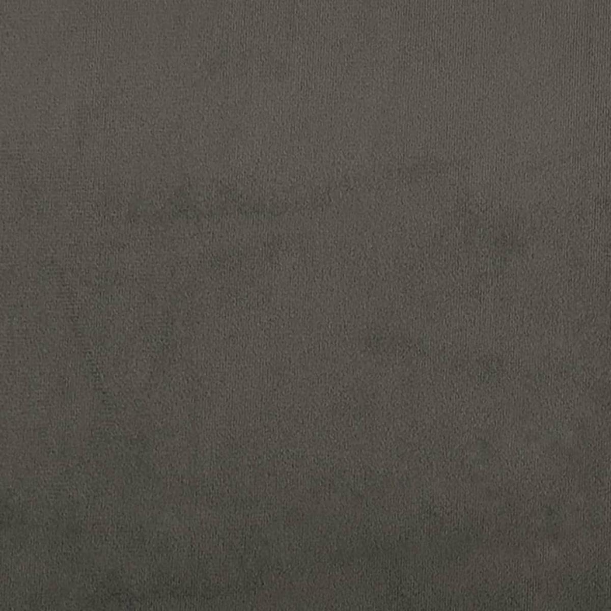 Reposapiés de terciopelo gris oscuro 60x60x39 cm