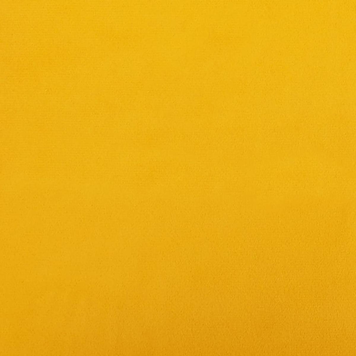 Reposapiés de terciopelo amarillo mostaza 60x60x39 cm