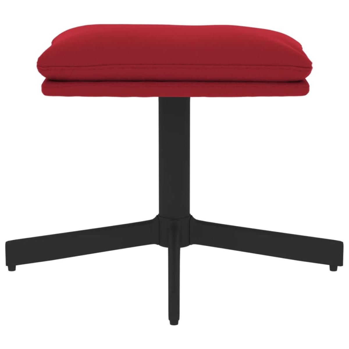 Reposapiés de terciopelo color vino 60x60x39 cm