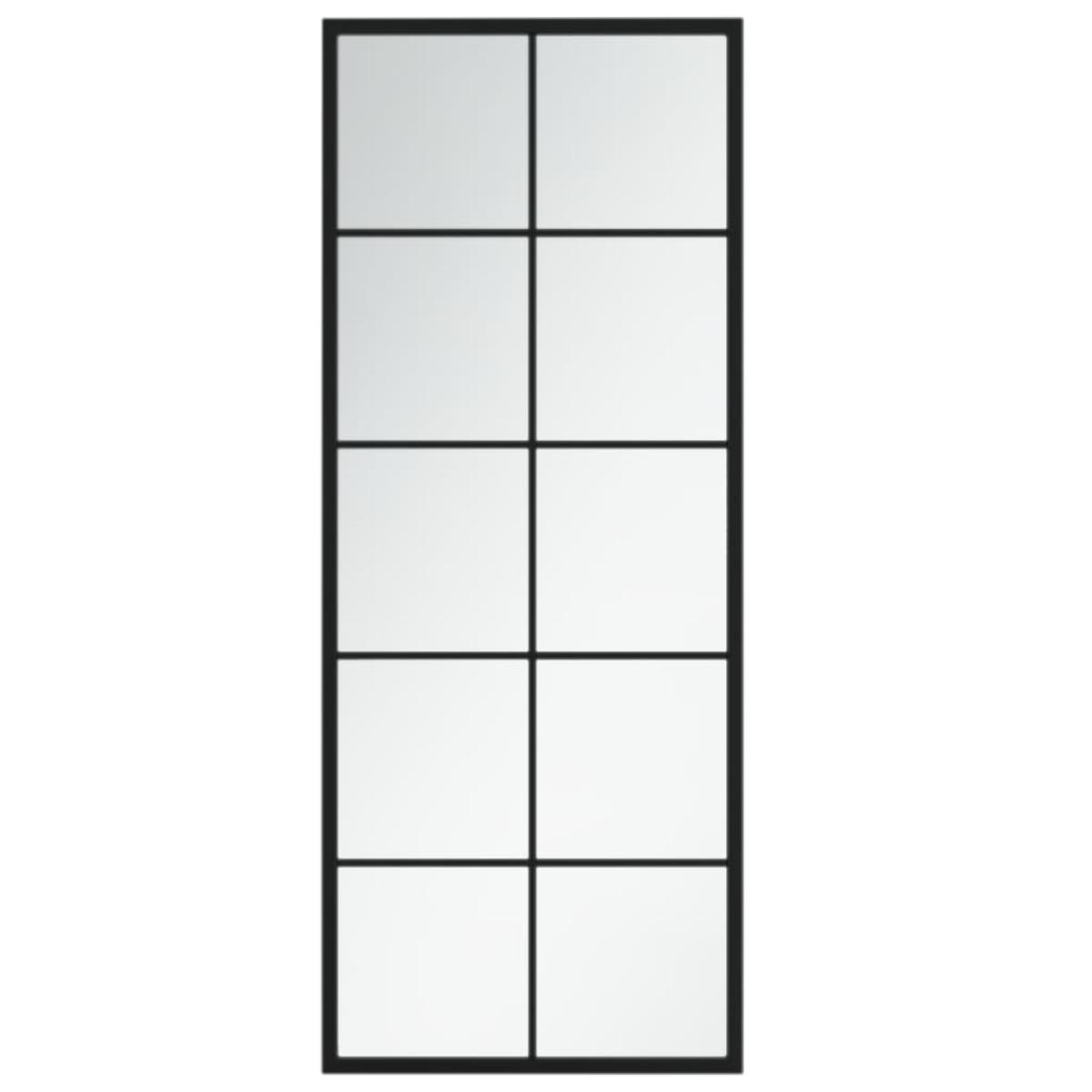 Espejo de pared metal negro 100x40 cm