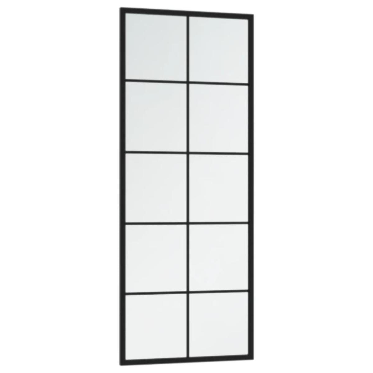 Espejo de pared metal negro 100x40 cm