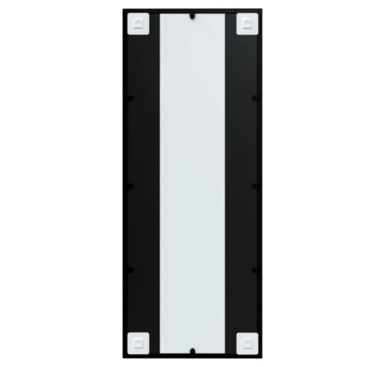 Espejo de pared metal negro 100x40 cm