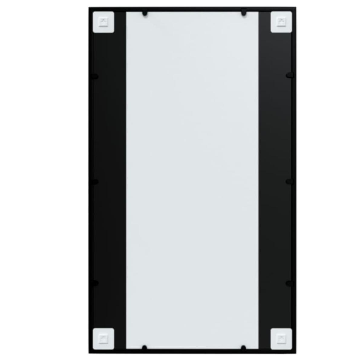 Espejo de pared metal negro 100x60 cm