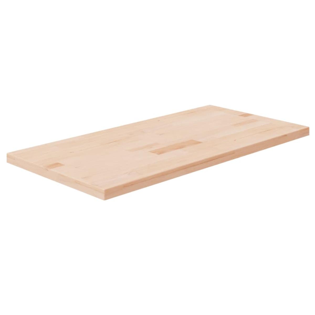 Encimera de baño madera maciza sin tratar 80x40x2,5 cm