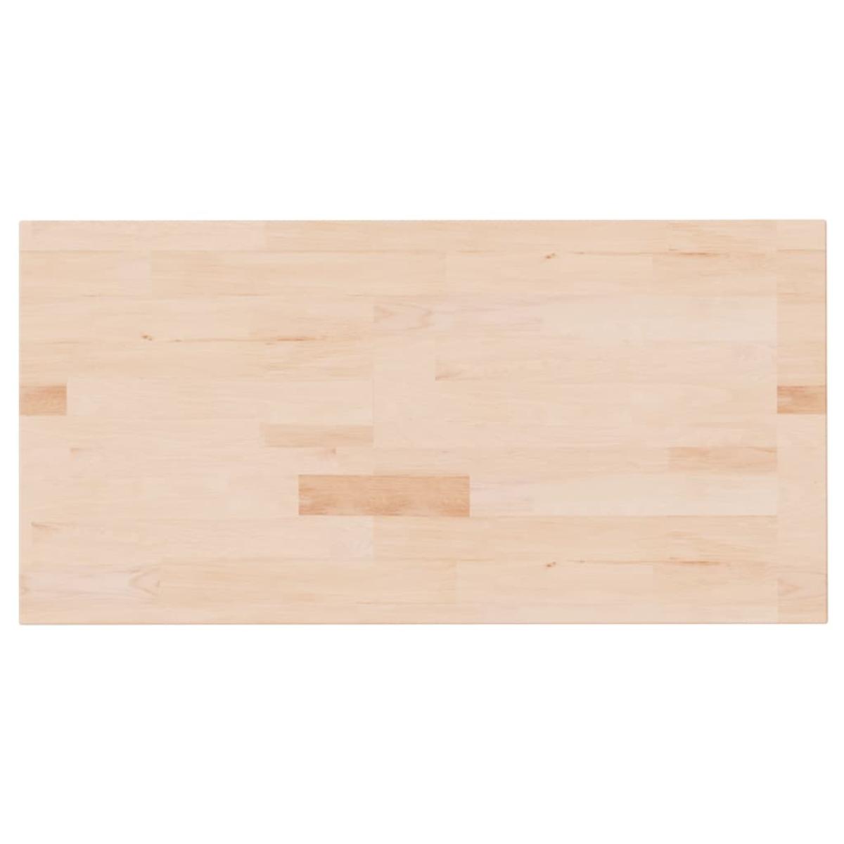 Encimera de baño madera maciza sin tratar 80x40x2,5 cm