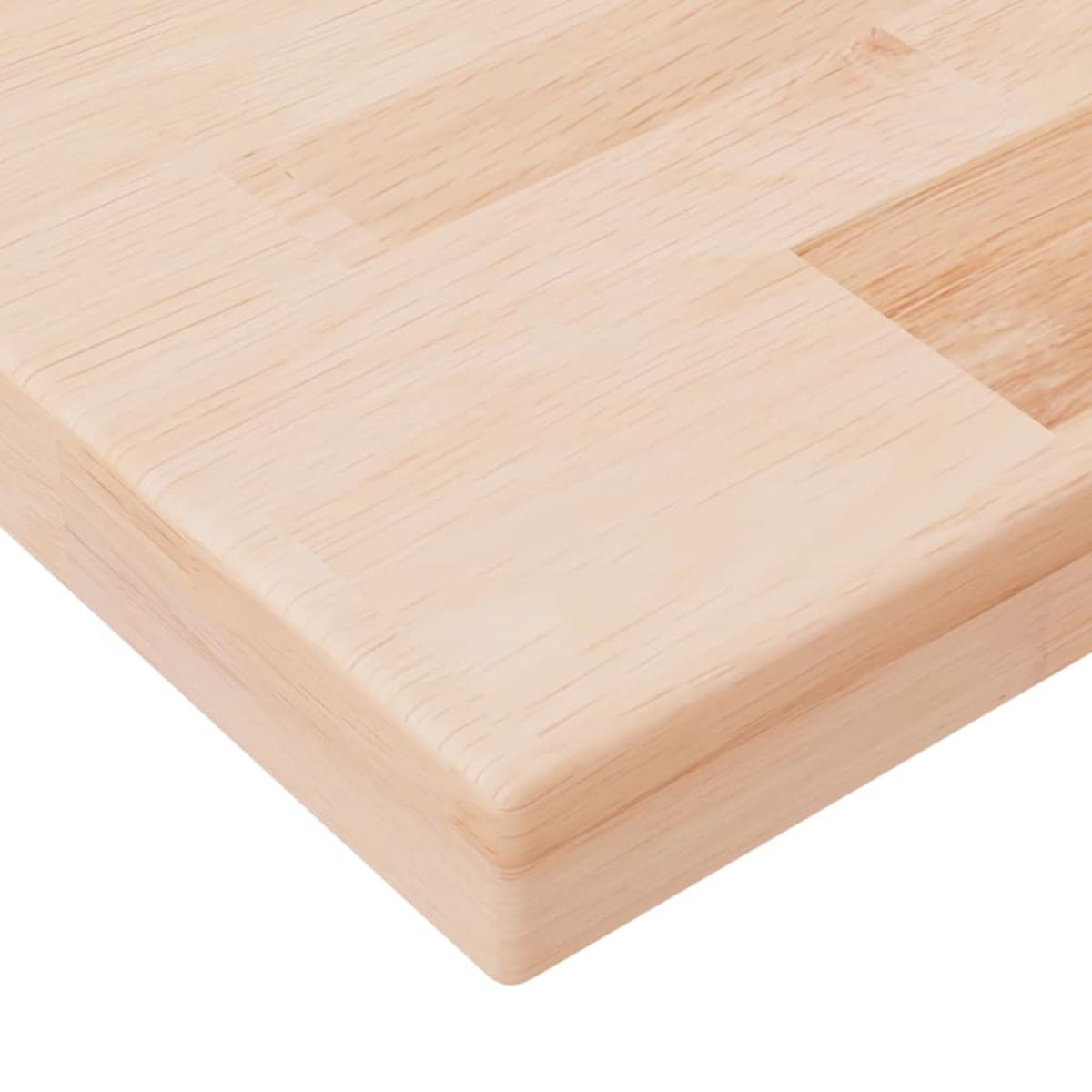 Encimera de baño madera maciza sin tratar 80x40x2,5 cm