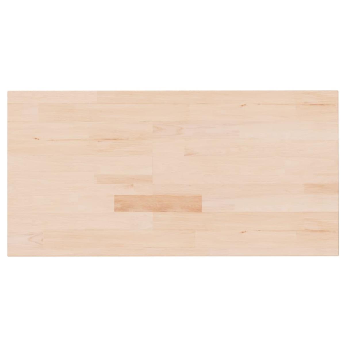 Encimera de baño madera maciza sin tratar 100x50x2,5 cm