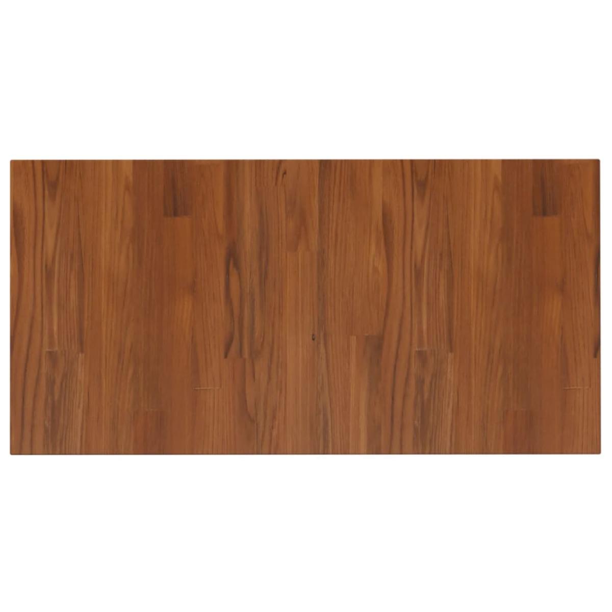 Encimera baño madera maciza tratada marrón oscuro 80x40x1,5 cm