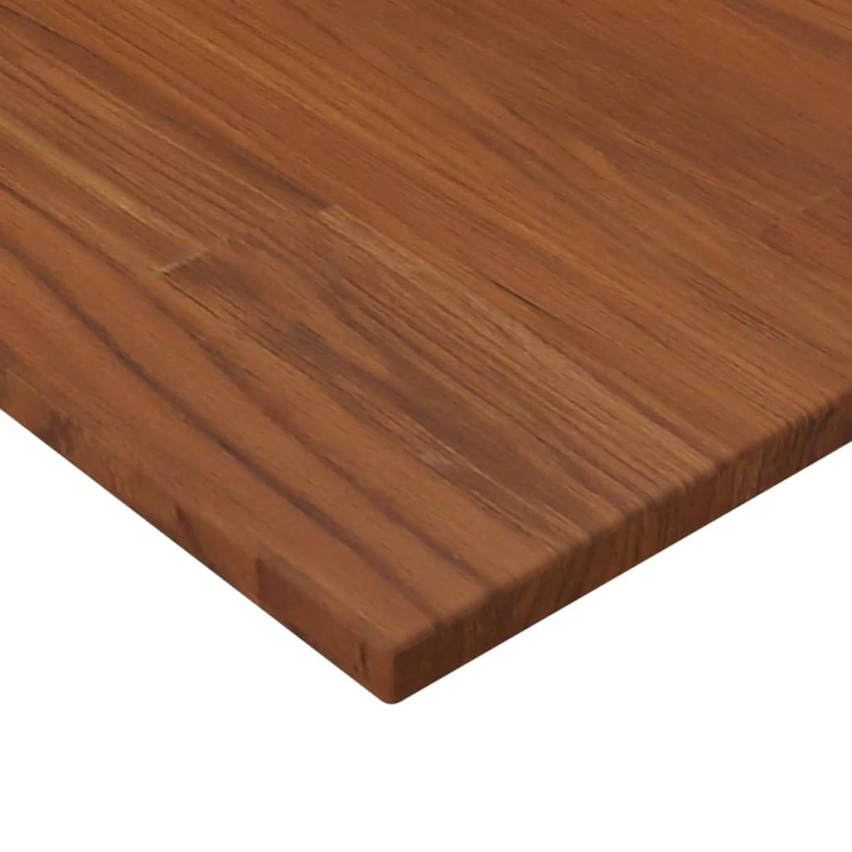 Encimera baño madera maciza tratada marrón oscuro 80x40x1,5 cm