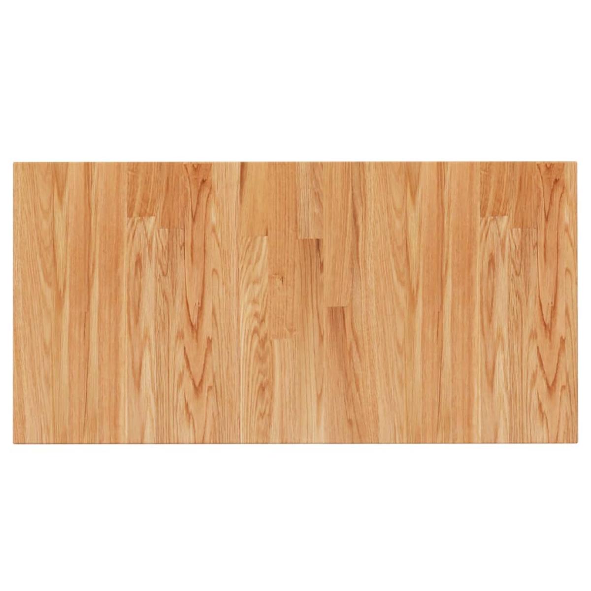 Encimera de madera maciza tratada marrón claro 80x40x2,5cm