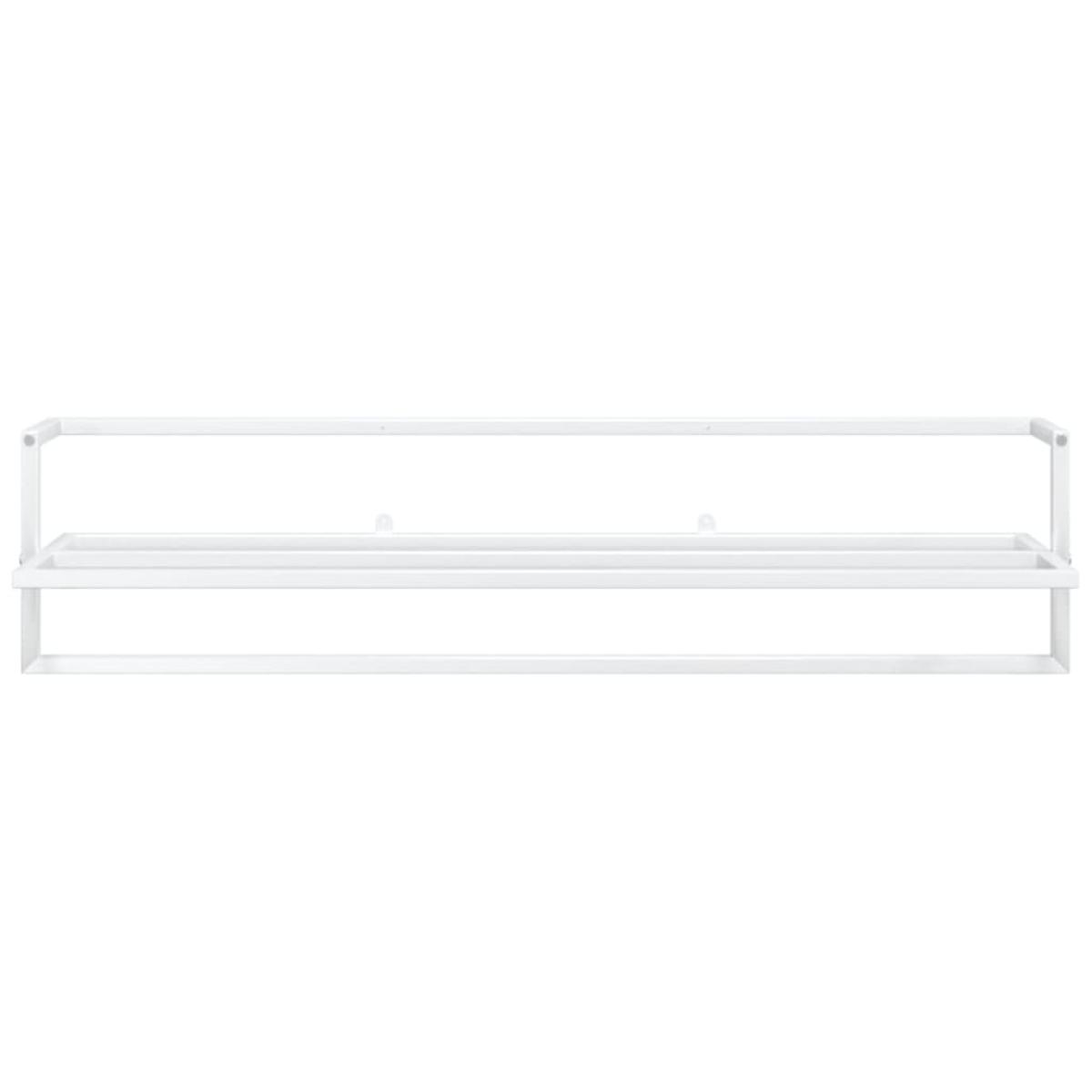 Toallero de hierro blanco 95x25x22 cm