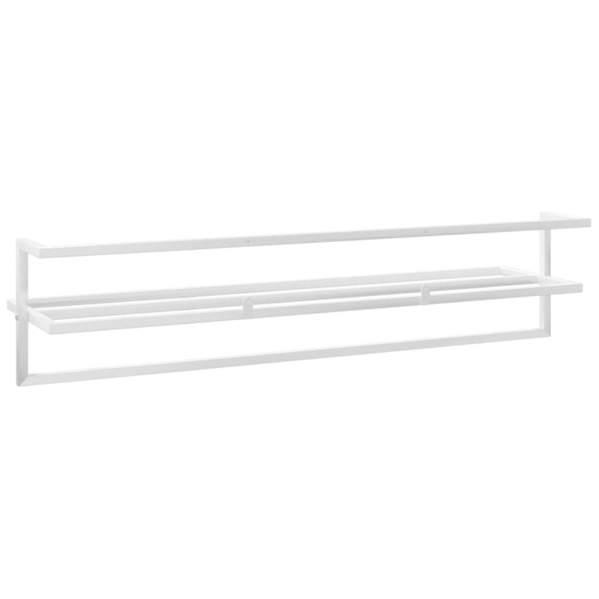 Toallero de hierro blanco 95x25x22 cm