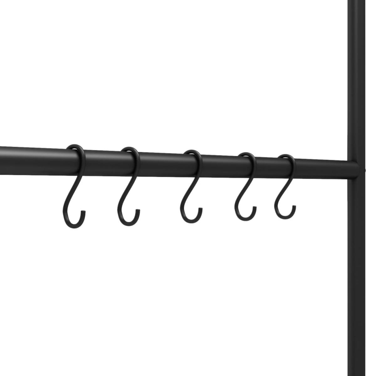 Toallero en escalera con 5 niveles hierro negro 58x175 cm