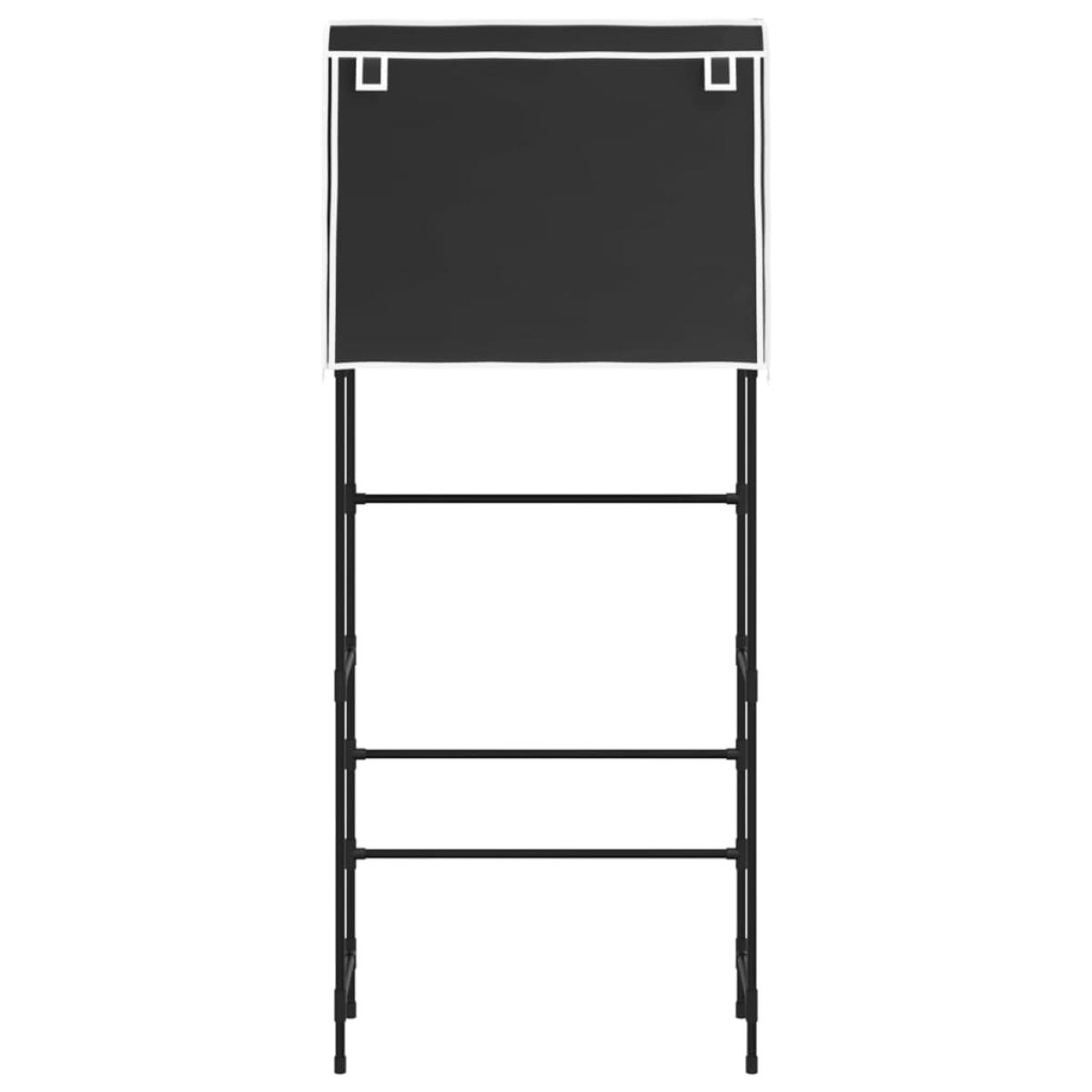 Estantería 2 niveles lavadora hierro negro 71x29,5x170,5cm