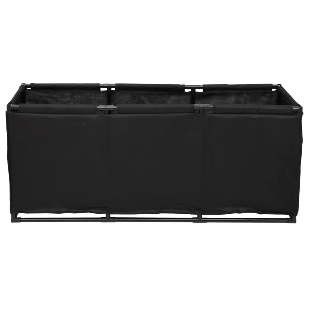 Caja de almacenaje tela negra 105x34,5x45 cm