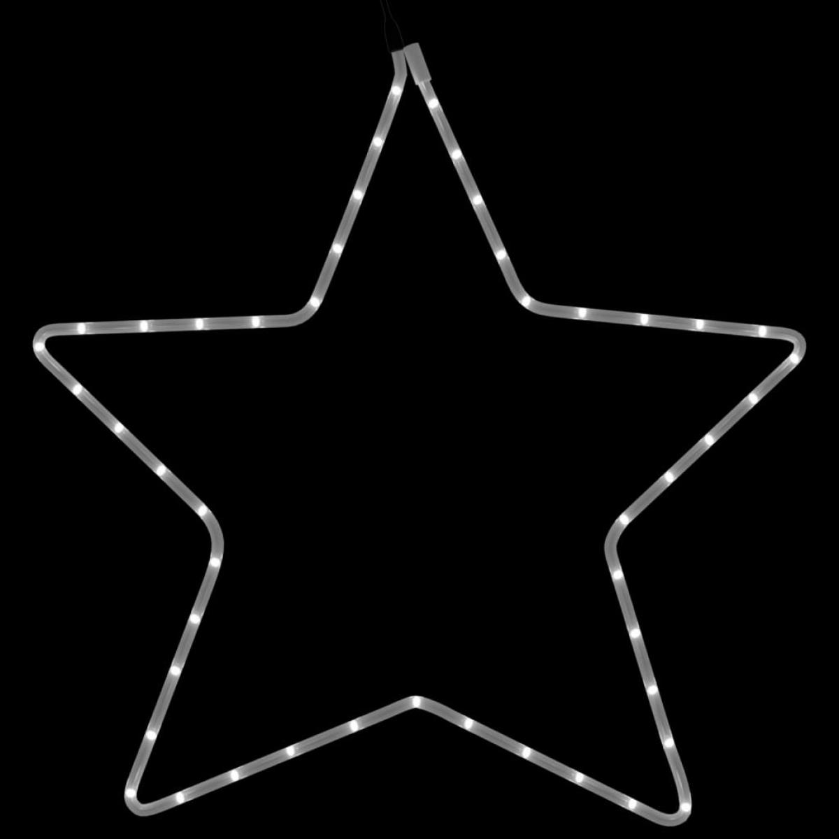 Figura de estrella de Navidad con 48 LEDs blanco cálido 56 cm