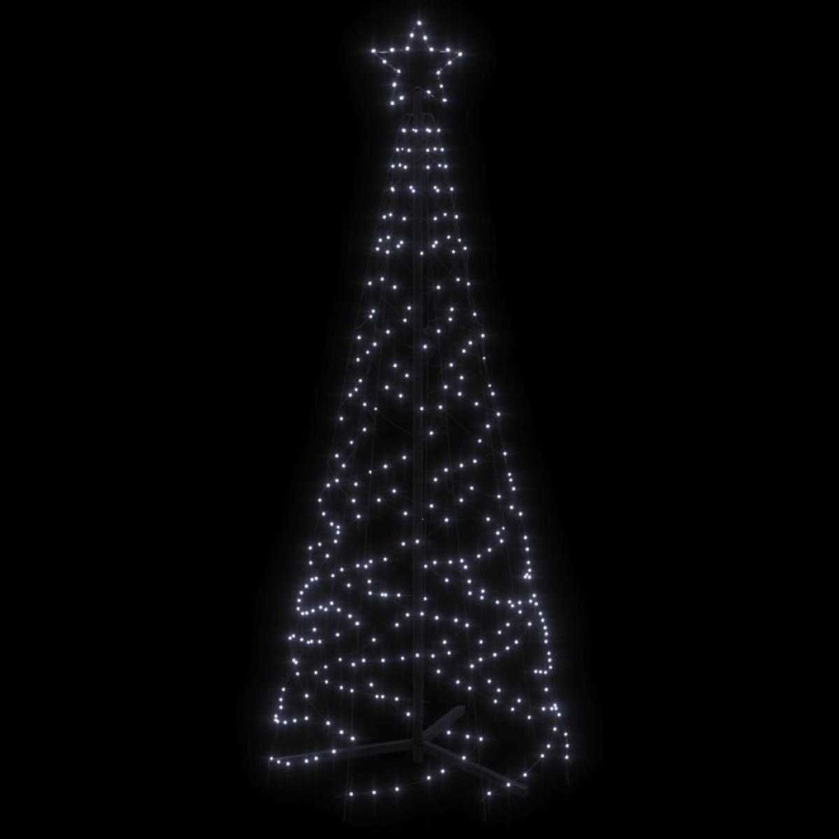 Árbol de Navidad cónico 200 LED blanco frío 70x180 cm
