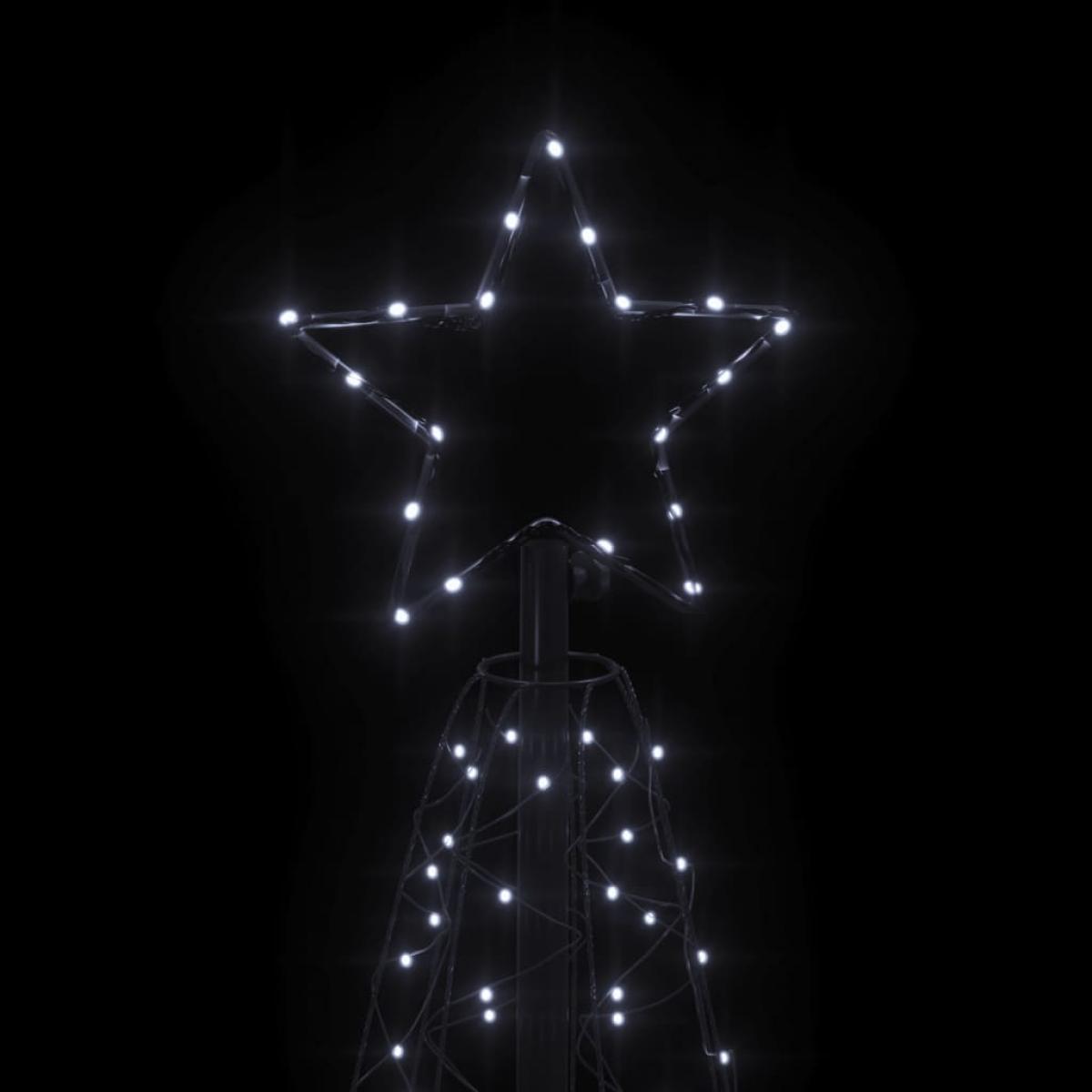 Árbol de Navidad cónico 200 LED blanco frío 70x180 cm
