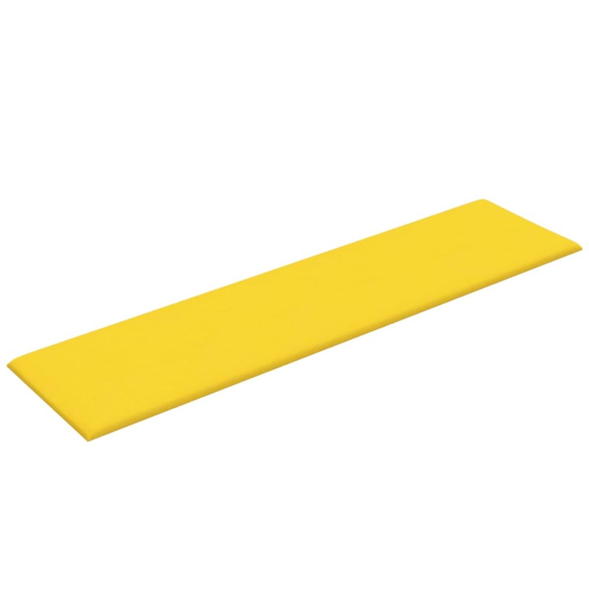 Paneles de pared 12 uds tela amarillo oscuro 60x15 cm 1,08 m²