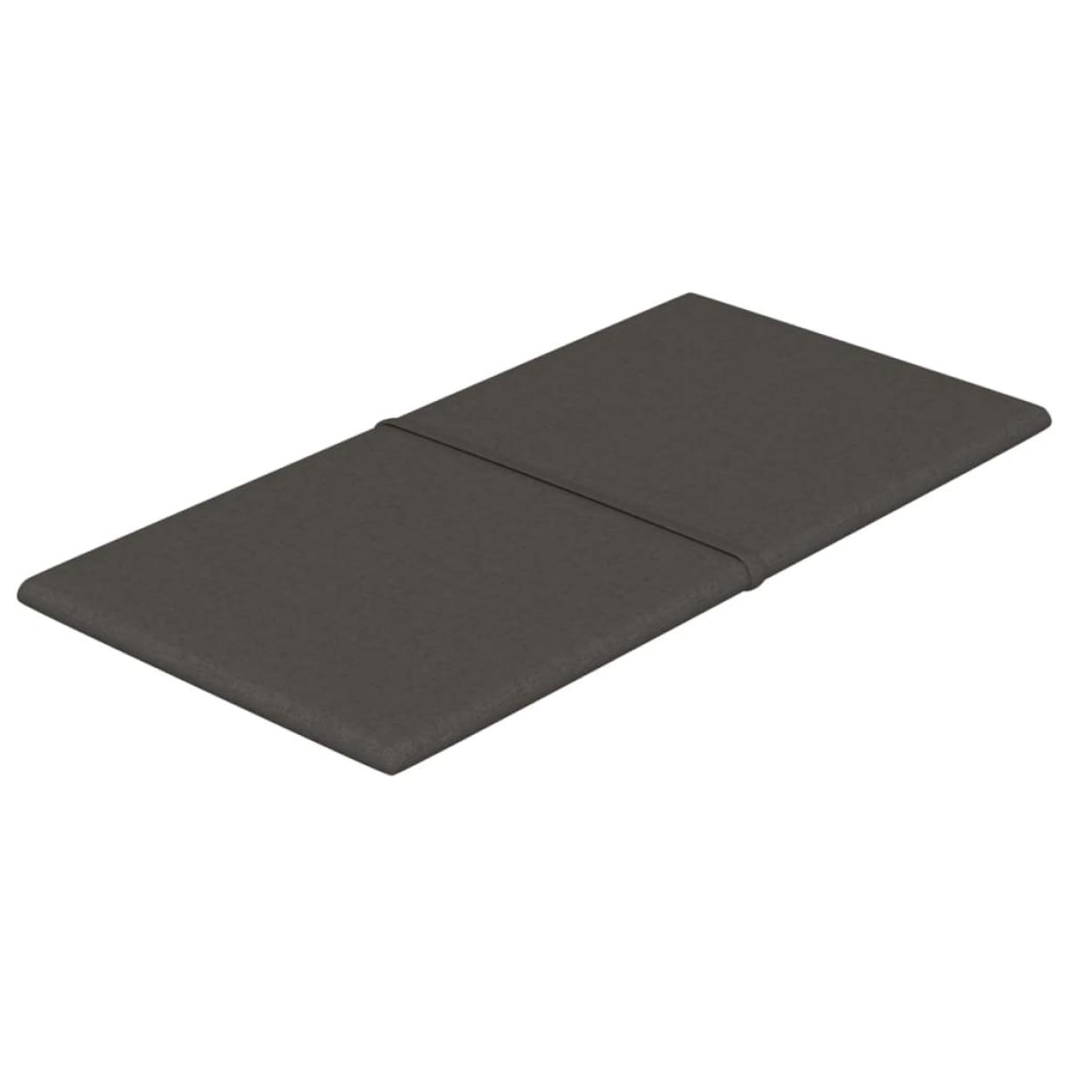 Paneles de pared 12 uds tela gris oscuro 60x30 cm 2,16 m²