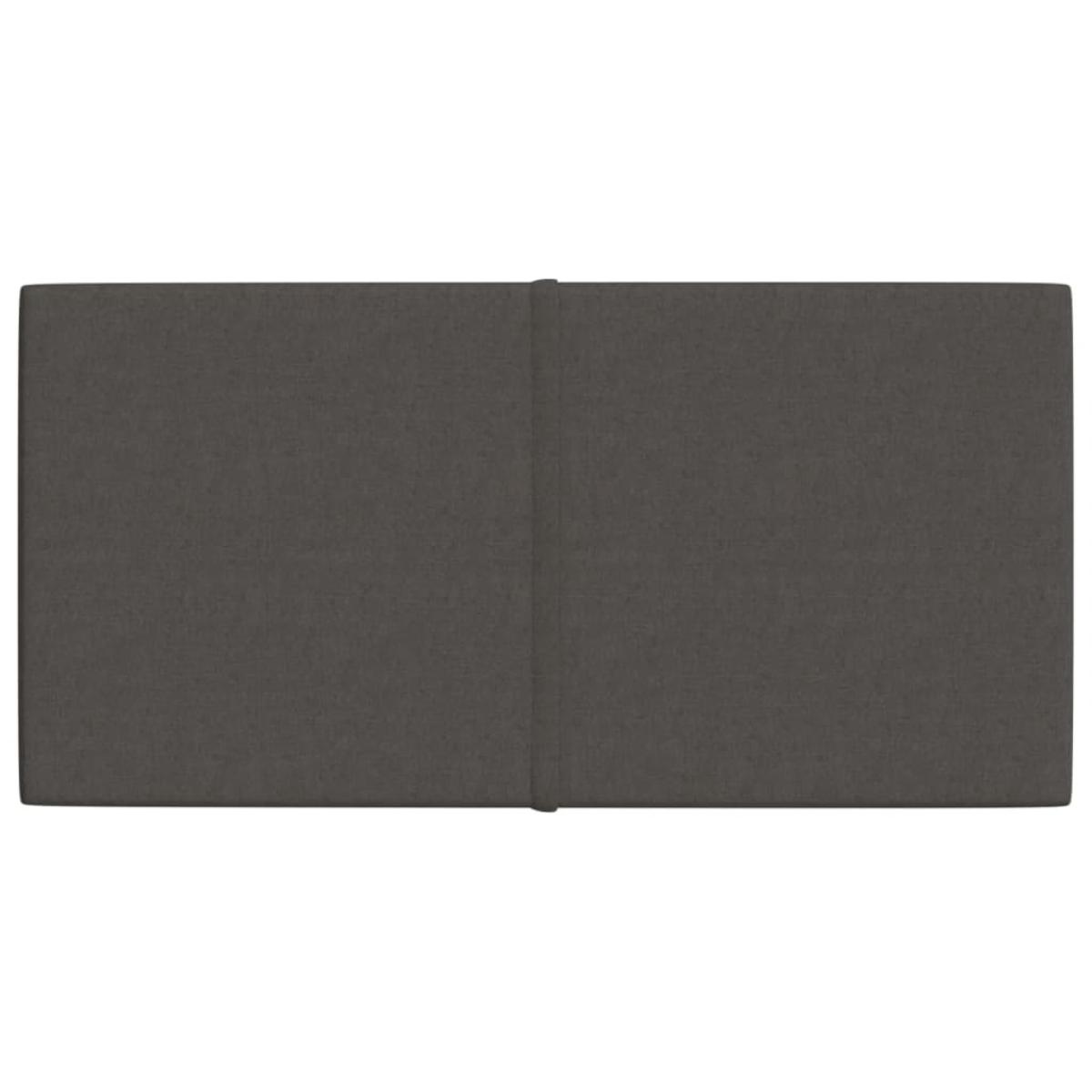 Paneles de pared 12 uds tela gris oscuro 60x30 cm 2,16 m²