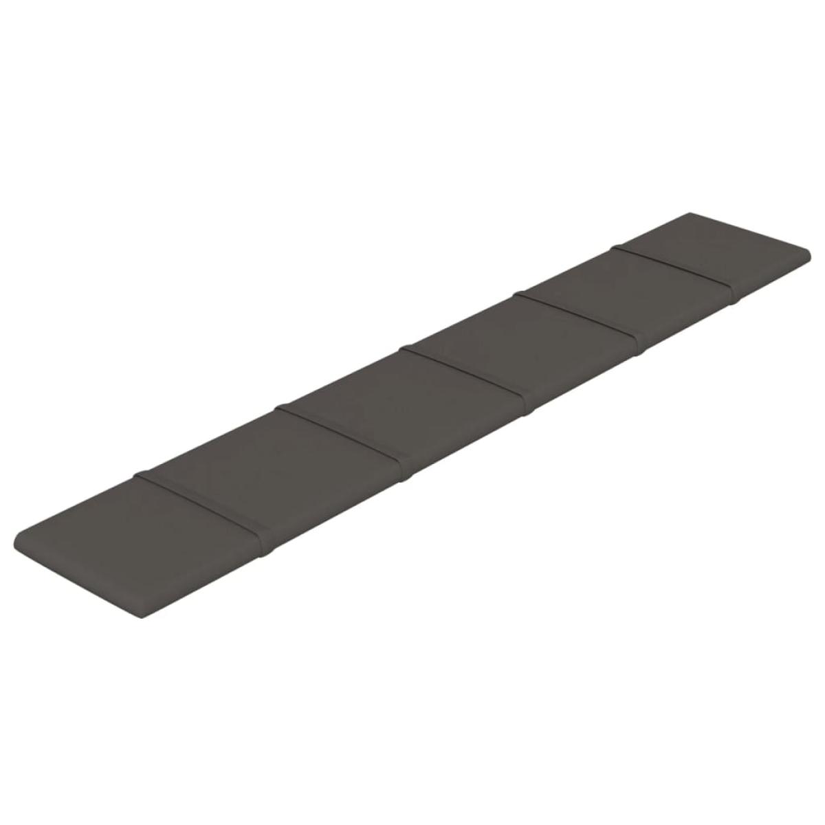 Paneles de pared 12 uds tela gris oscuro 90x15 cm 1,62 m²