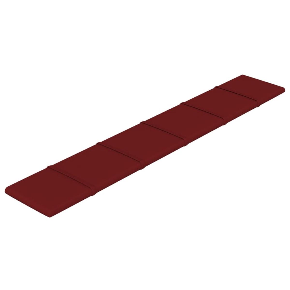 Paneles de pared 12 uds tela rojo tinto 90x15 cm 1,62 m²