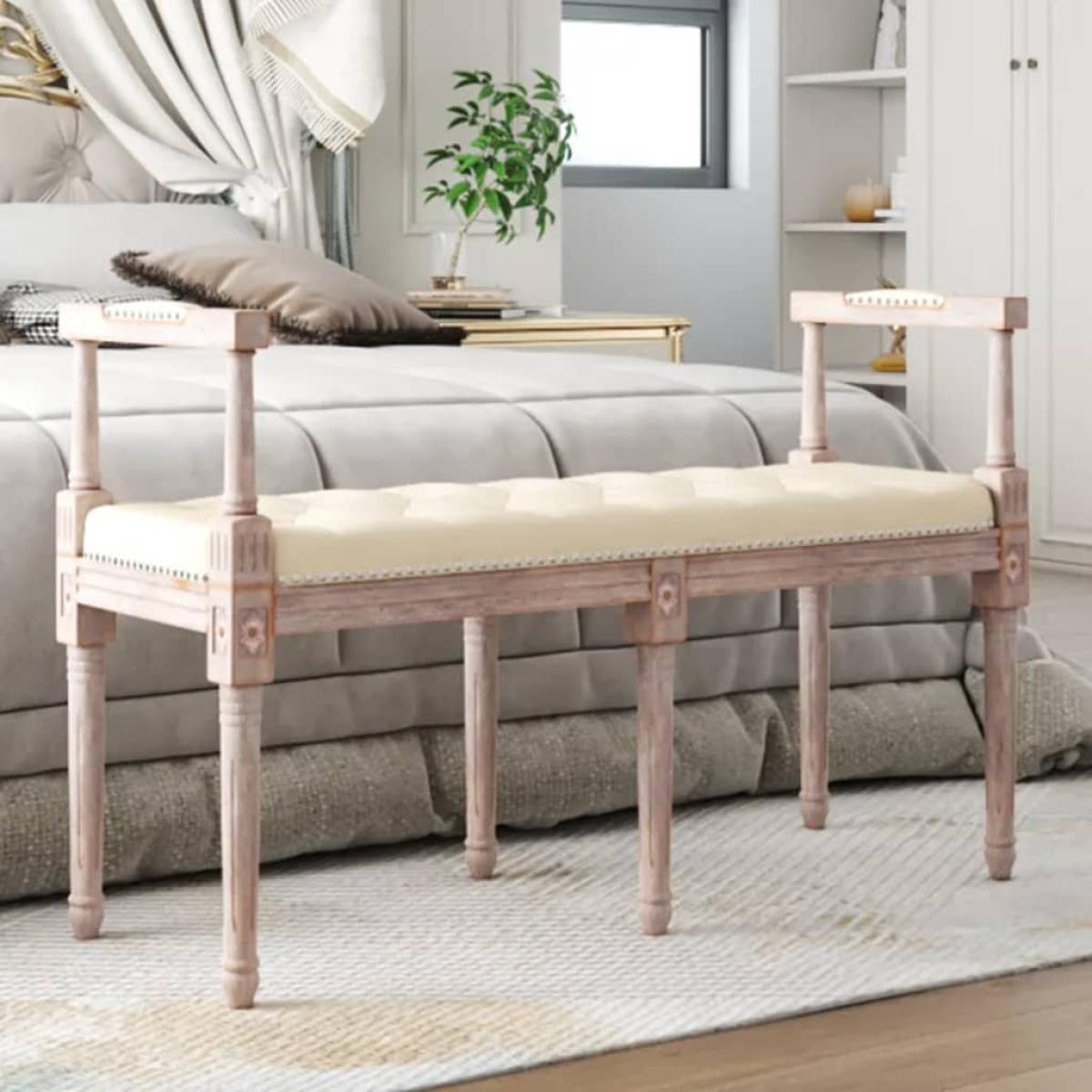 Banco beige lino 110x40x70 cm