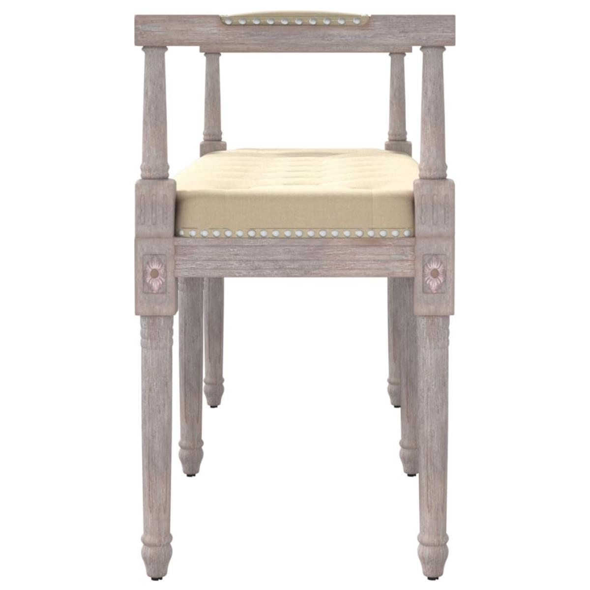 Banco beige lino 110x40x70 cm