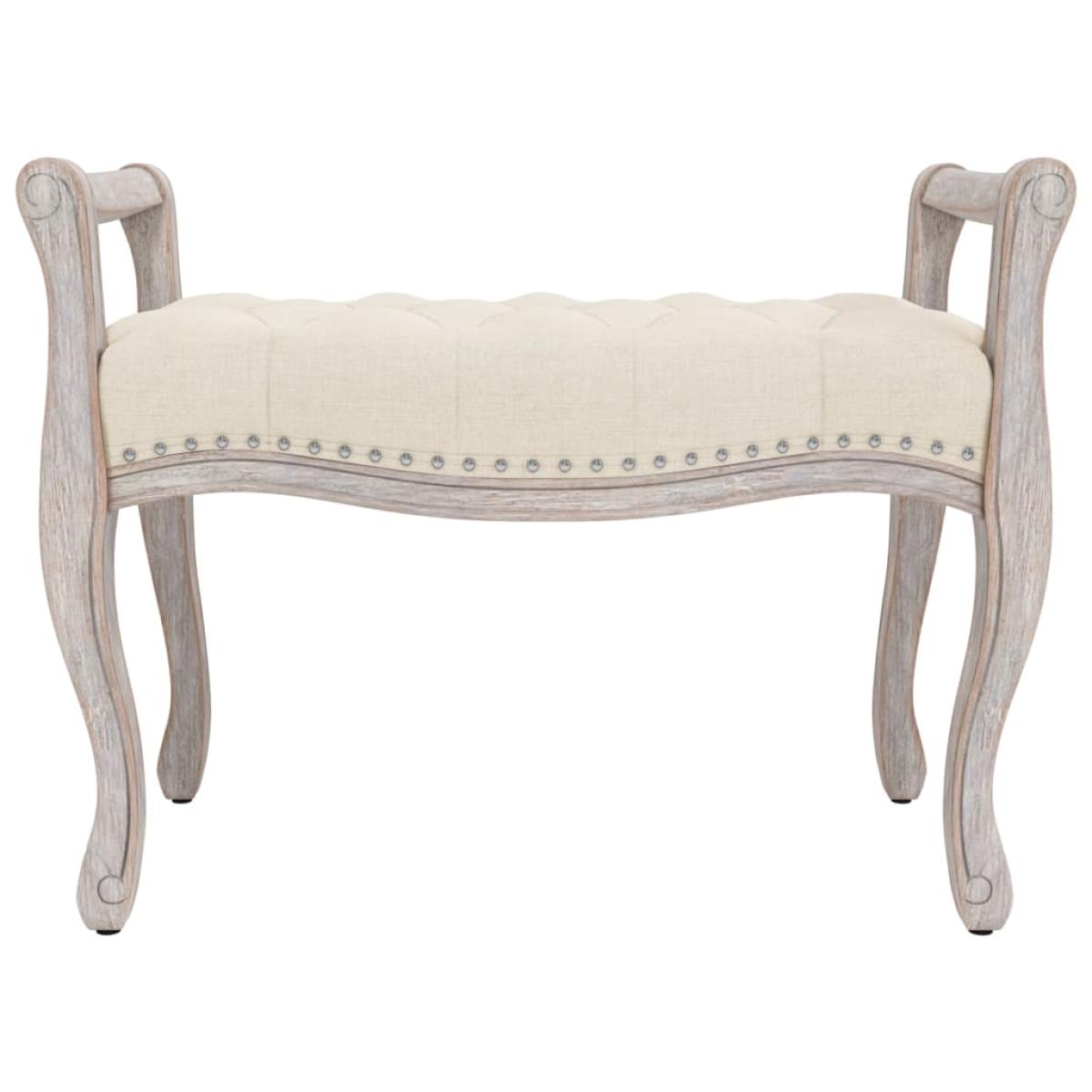 Banco beige lino 80x45x60 cm