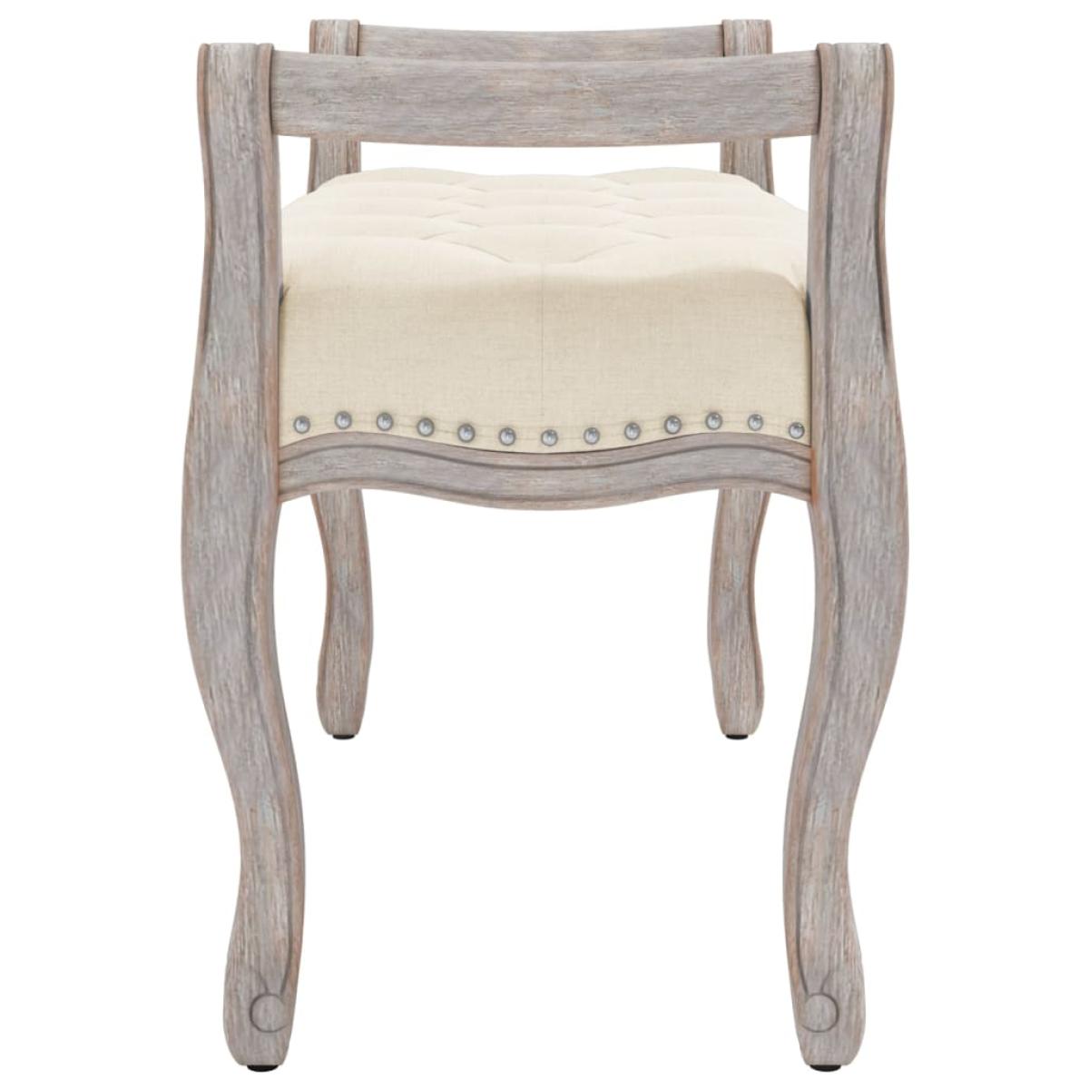 Banco beige lino 80x45x60 cm