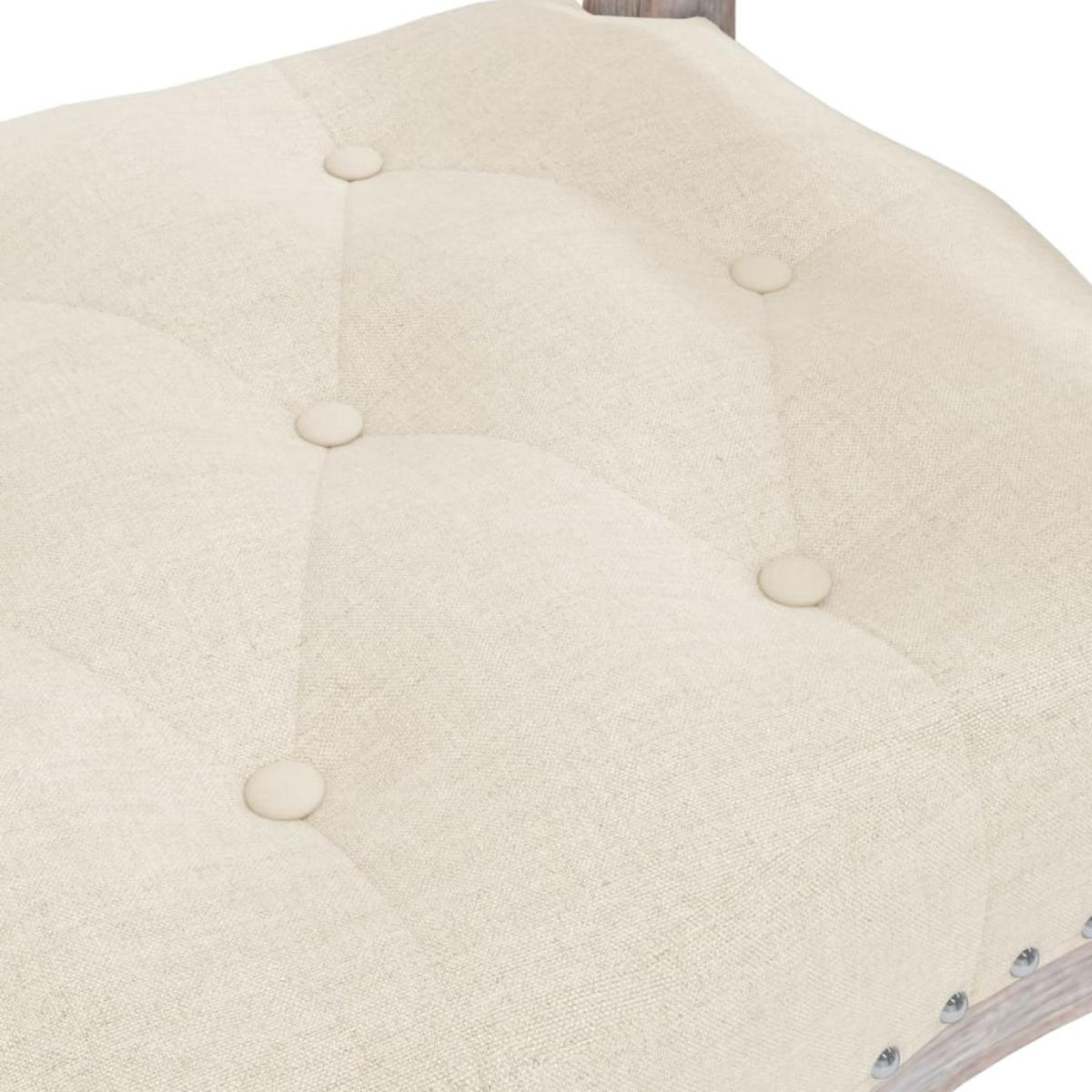 Banco beige lino 80x45x60 cm