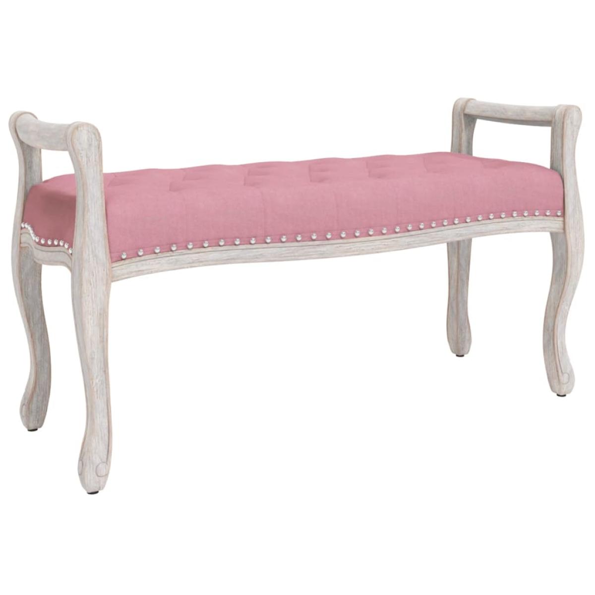 Banco de terciopelo rosa 110x45x60 cm