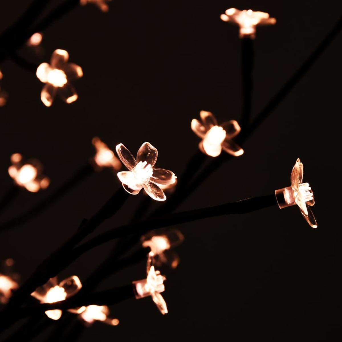 Árbol LED con flor de cerezo 672 LED blanco cálido 400 cm