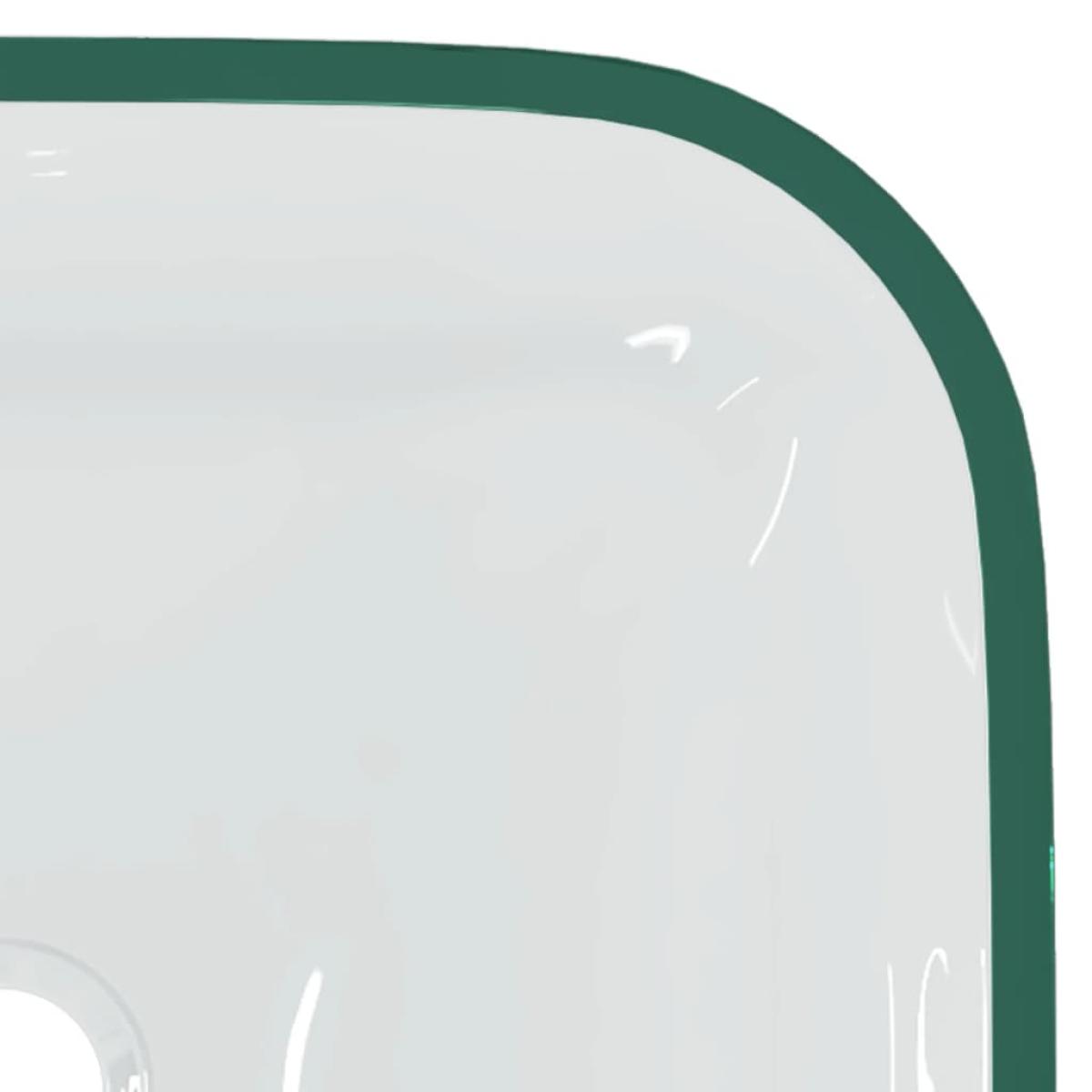 Lavabo de vidrio transparente 42x42x14 cm