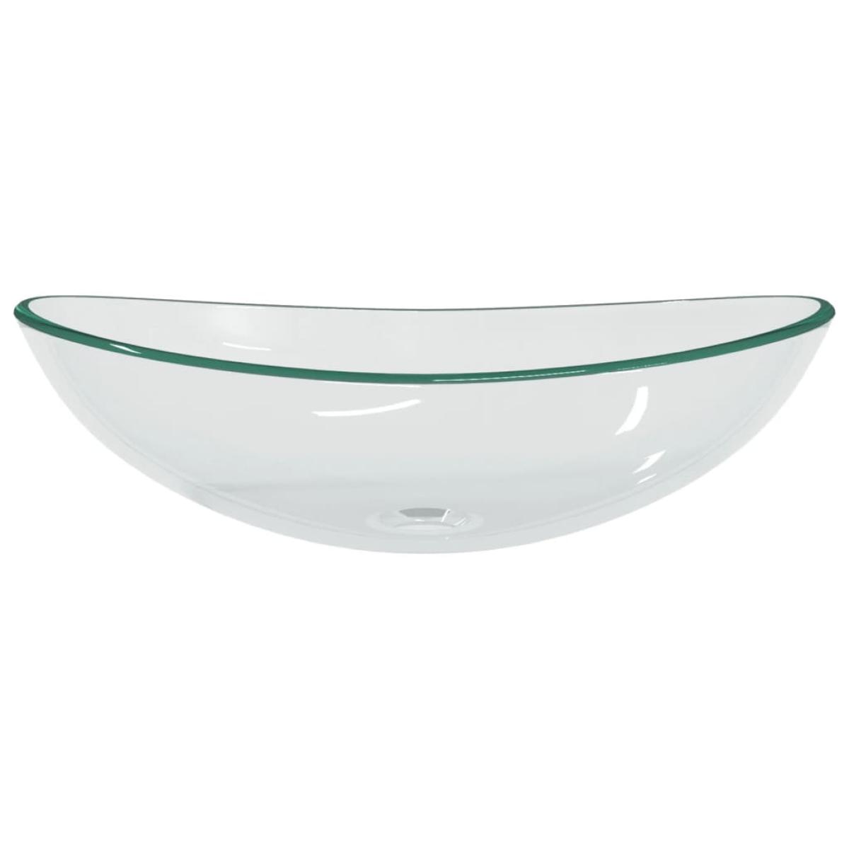 Lavabo de vidrio templado transparente 54,5x35x15,5 cm