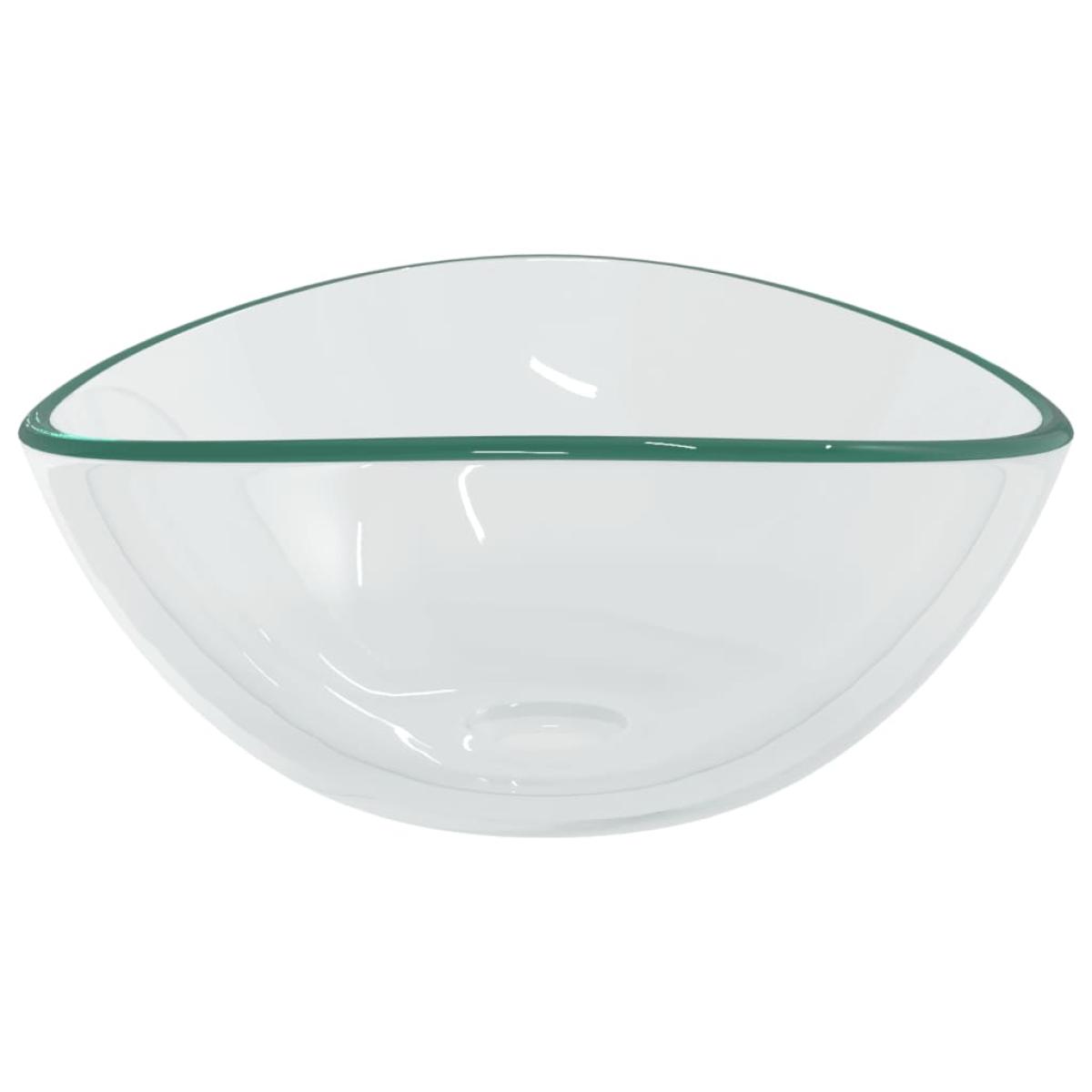 Lavabo de vidrio templado transparente 54,5x35x15,5 cm