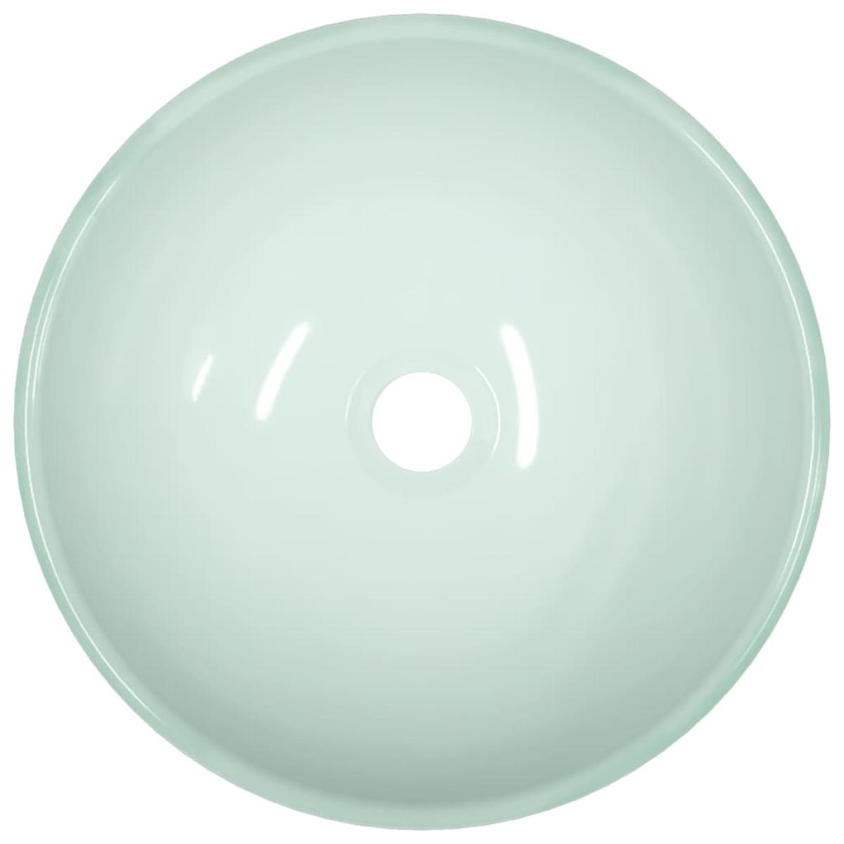 Lavabo de vidrio templado blanco 35x12 cm